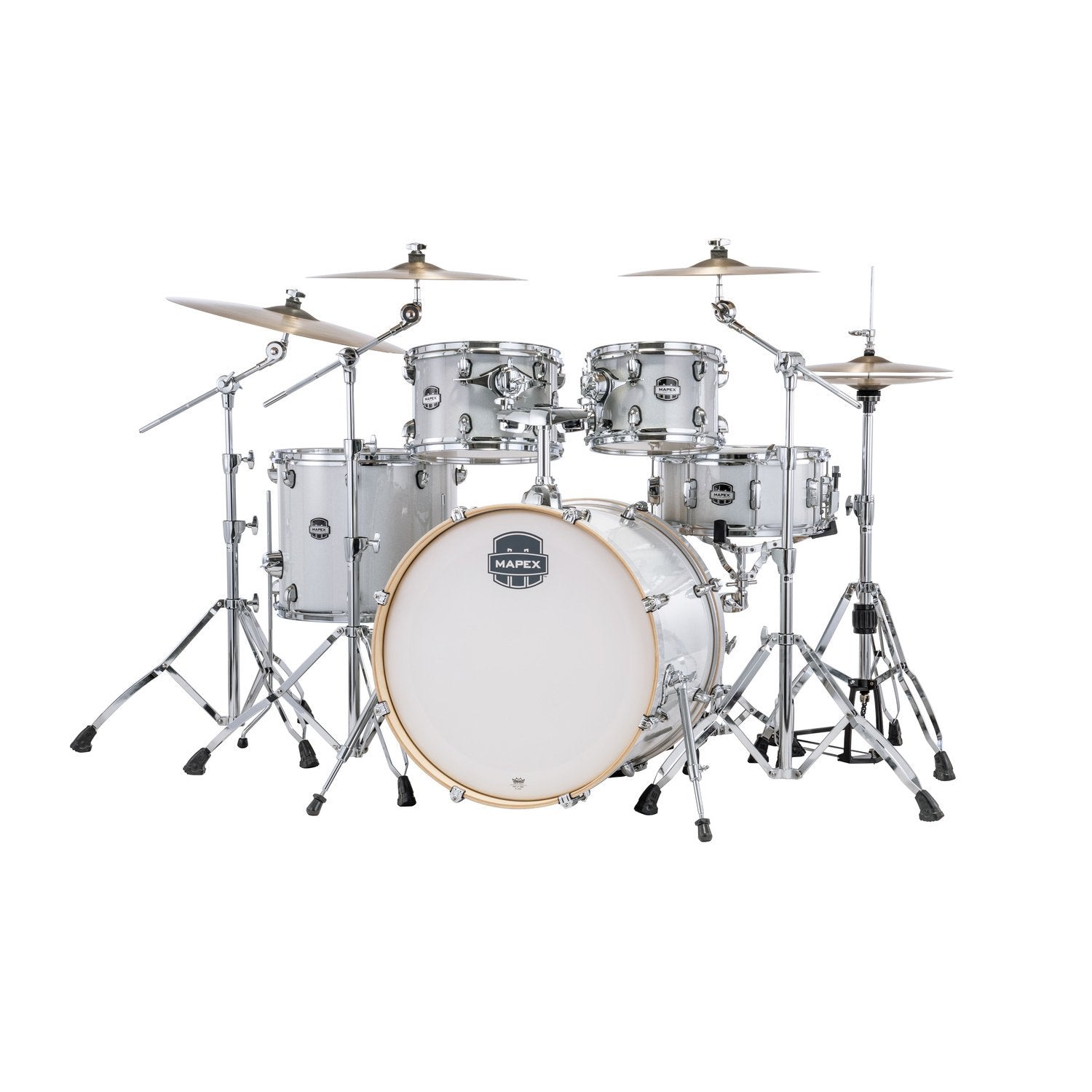 Mapex Mars 5 piece Rock Shell Pack - Diamond Sparkle With Chrome Hardware MPX-MA529SF-DT Left Angle