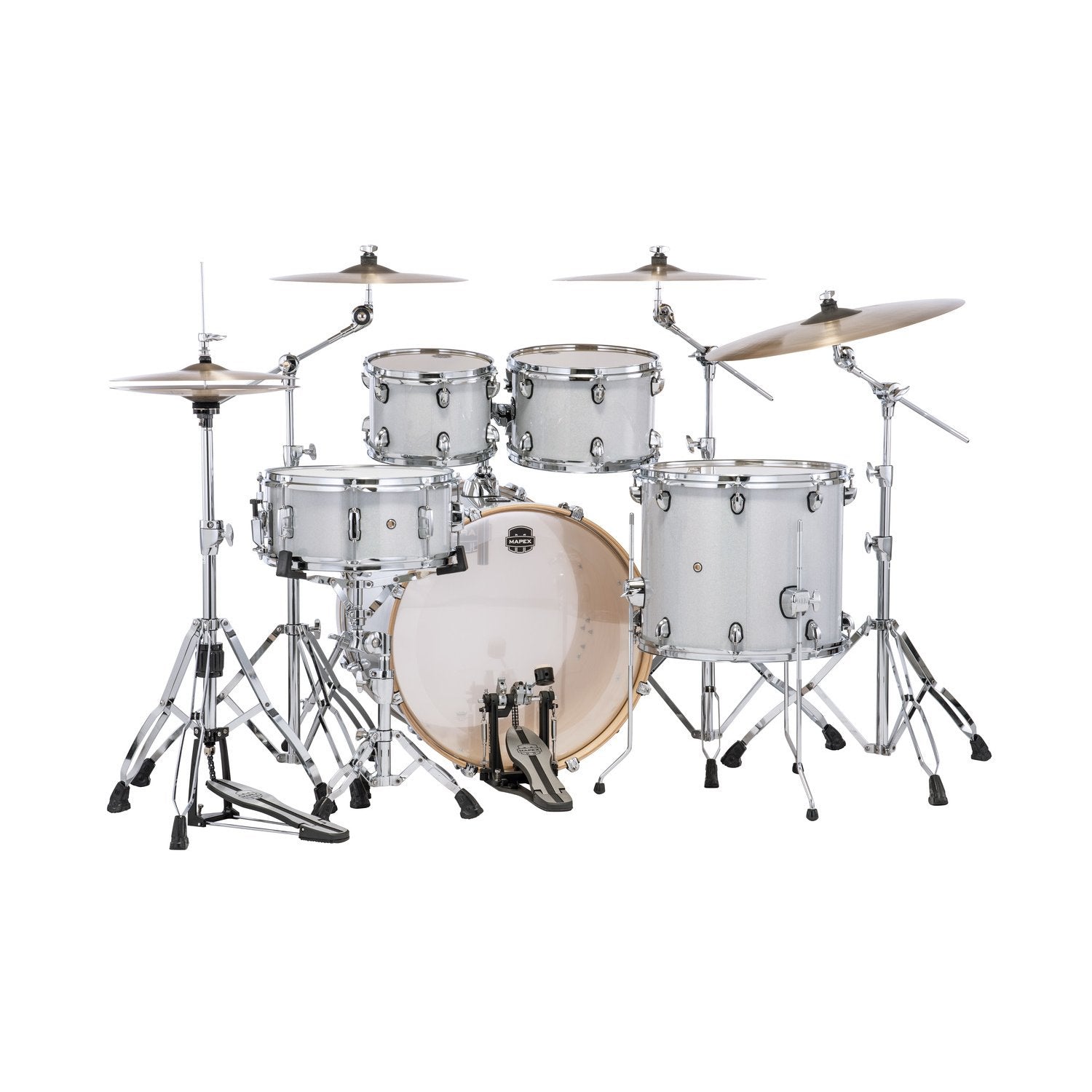 Mapex Mars 5 piece Rock Shell Pack - Diamond Sparkle With Chrome Hardware MPX-MA529SF-DT Rear