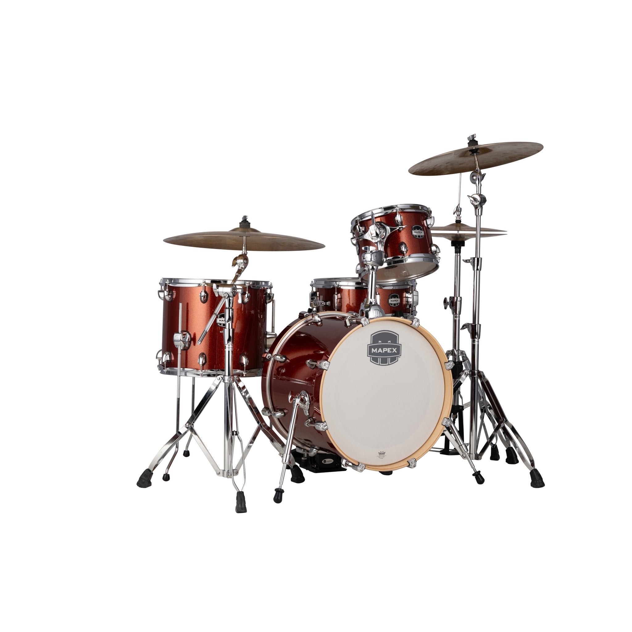 Mapex Mars Series 4-piece Rock Drum Set Shell Pack - Blood Orange Sparkle - Image 1