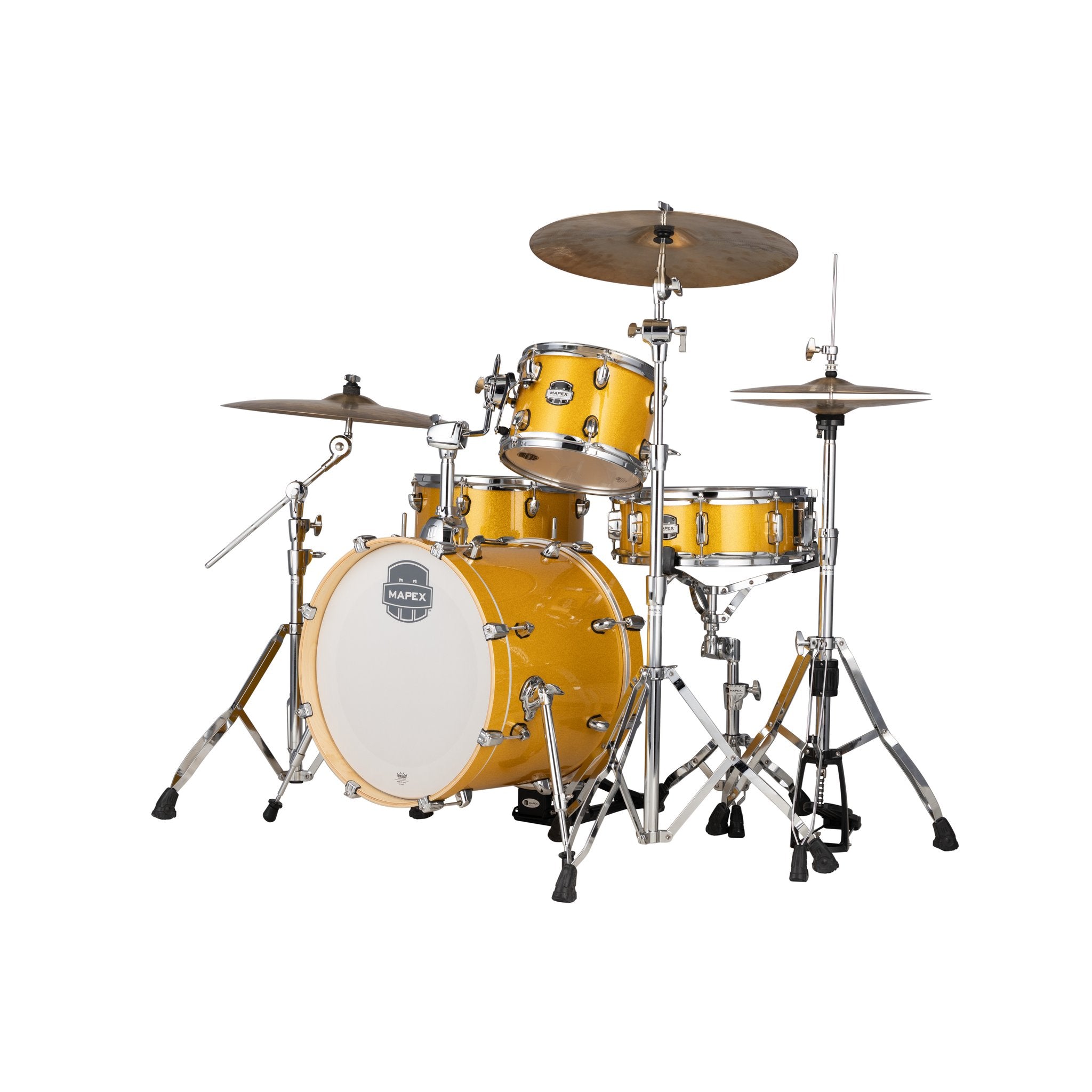 Mapex Mars Series 4-piece Rock Drum Set Shell Pack - Sunflower Sparkle - Image 2