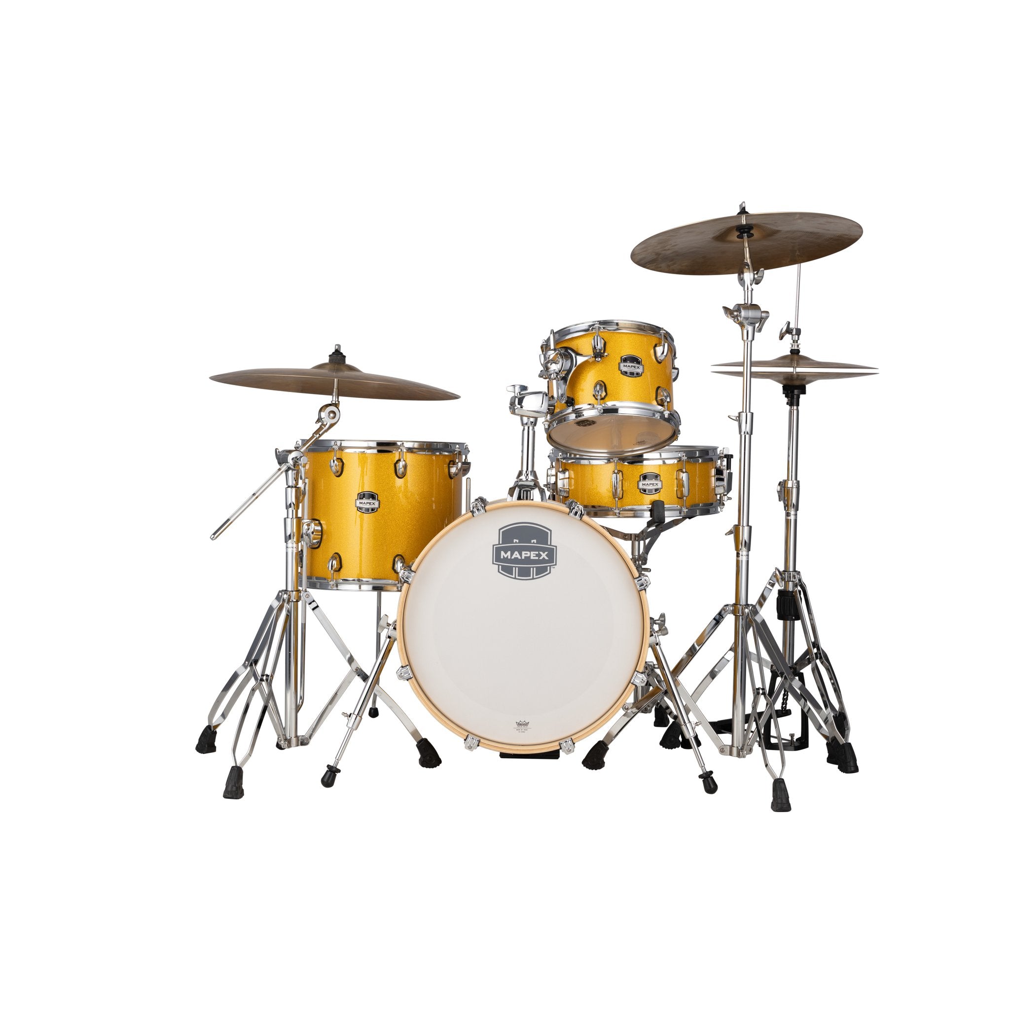 Mapex Mars Series 4-piece Rock Drum Set Shell Pack - Sunflower Sparkle - Image 4