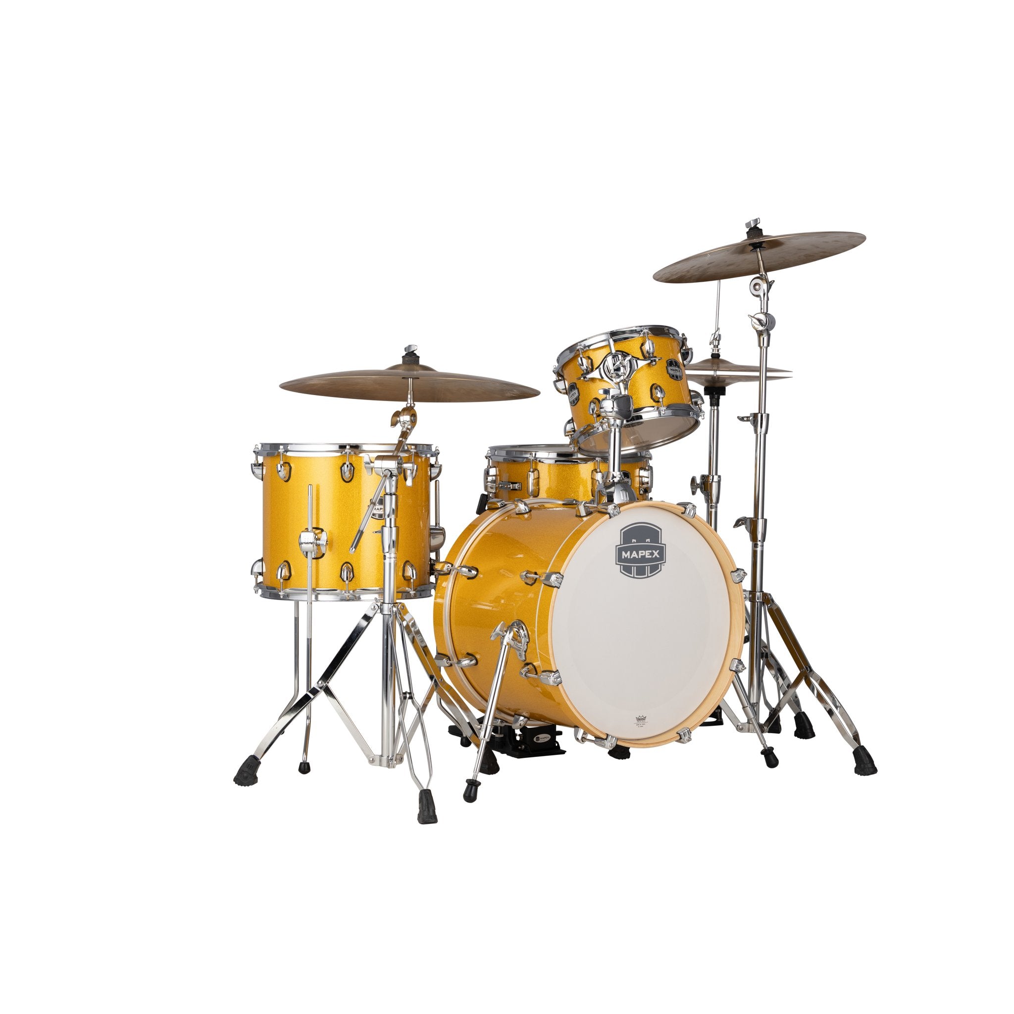 Mapex Mars Series 4-piece Rock Drum Set Shell Pack - Sunflower Sparkle - Image 1