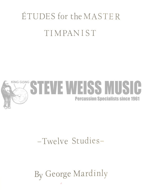 Mardinly-Etudes for the Master Timpanist