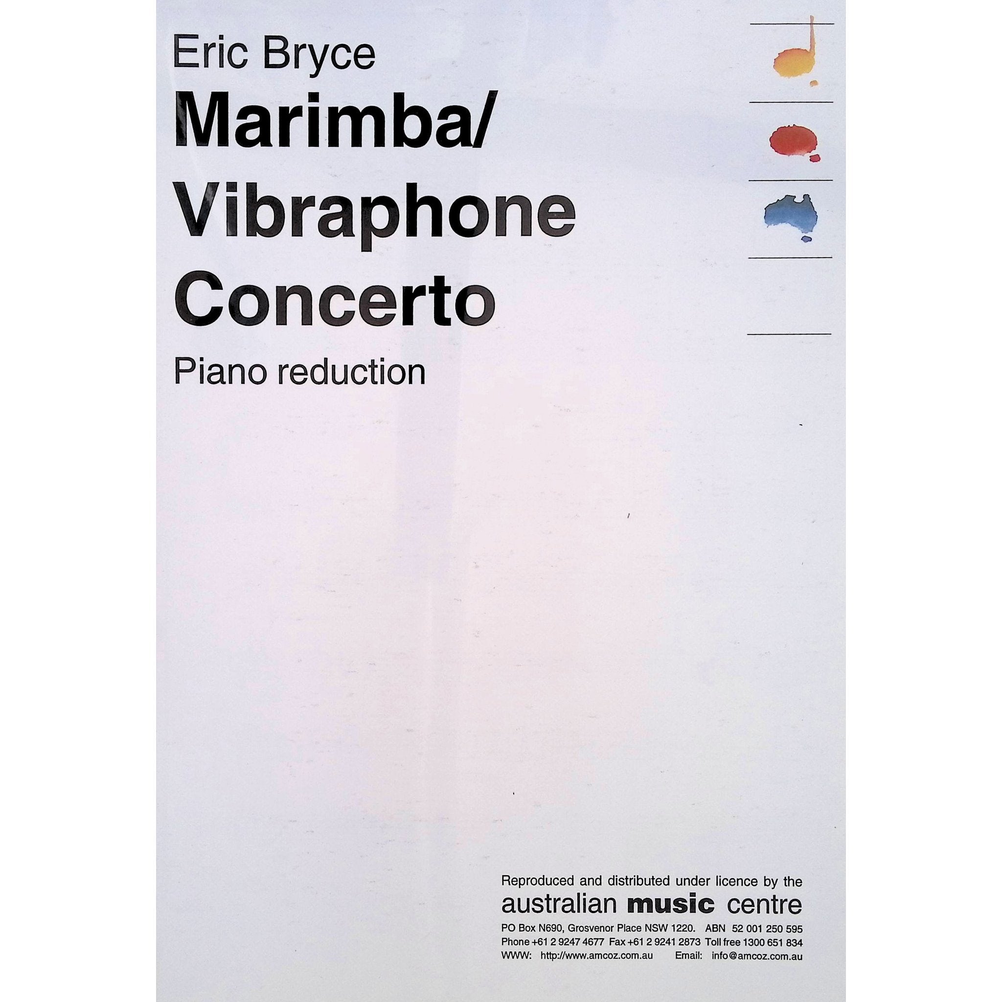 Marimba Vibraphone Concerto Piano Reduction by Eric Bryce