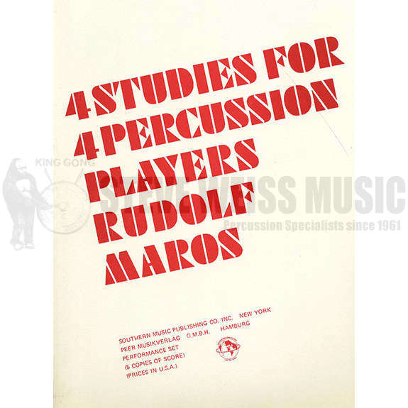 Maros-Four Studies for Four Percussion Players(2S)-P/4T/Crot/C/2
