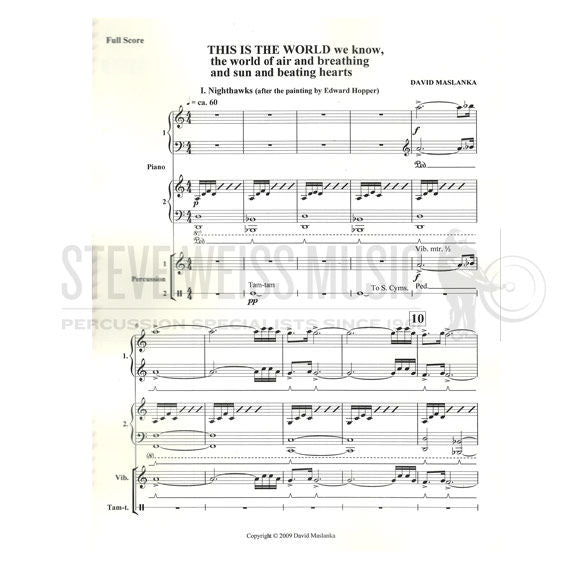 Maslanka-This is the World (SP)-B/V/C/M/Cro./P/2PN