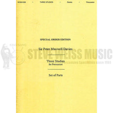 Maxwell-Davies-Three Studies for Percussion(P)-2B/V/2X/2M/Bass M