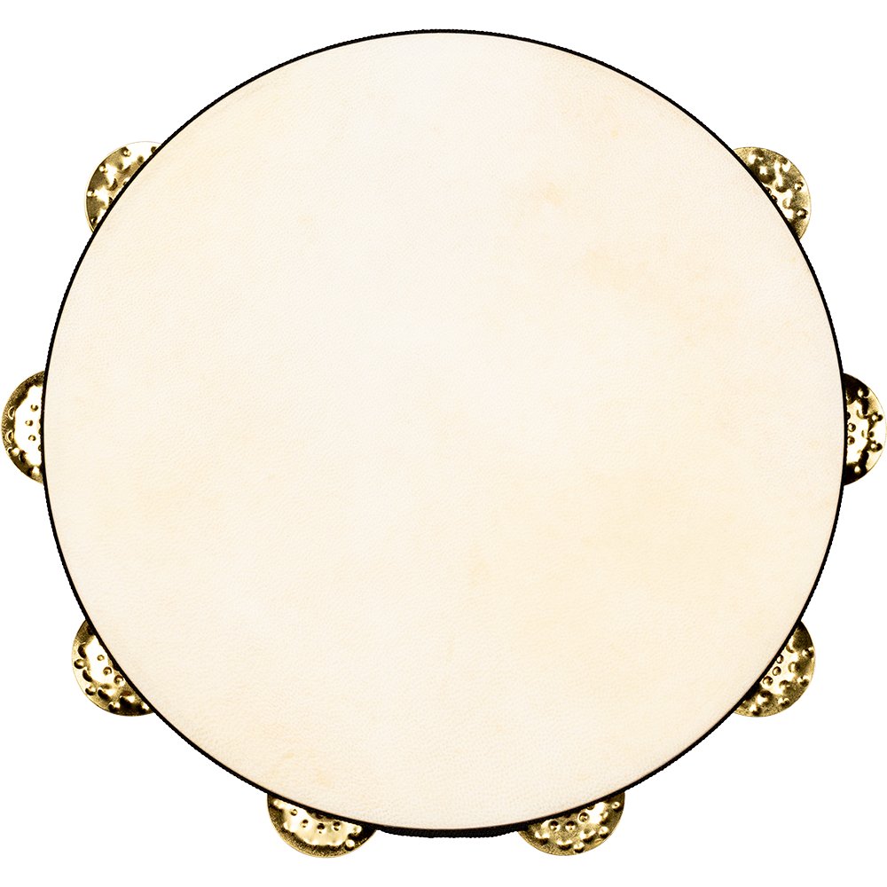 Meinl 10" Double Row Vintage Tambourine Walnut Brown - Brass Jingles - Image 6