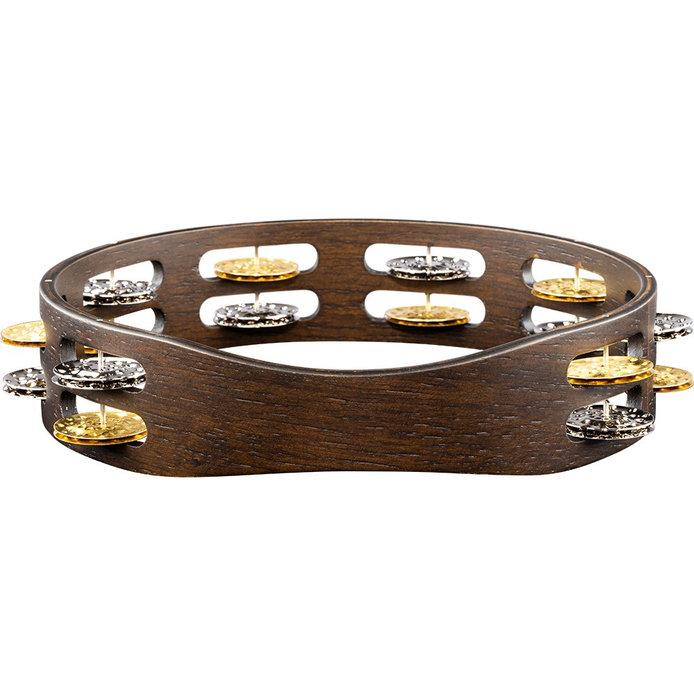 Meinl 10" Vintage Wood Tambourine - Double Row - Image 2