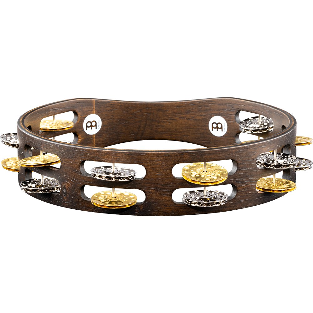 Meinl 10" Vintage Wood Tambourine - Double Row - Image 3