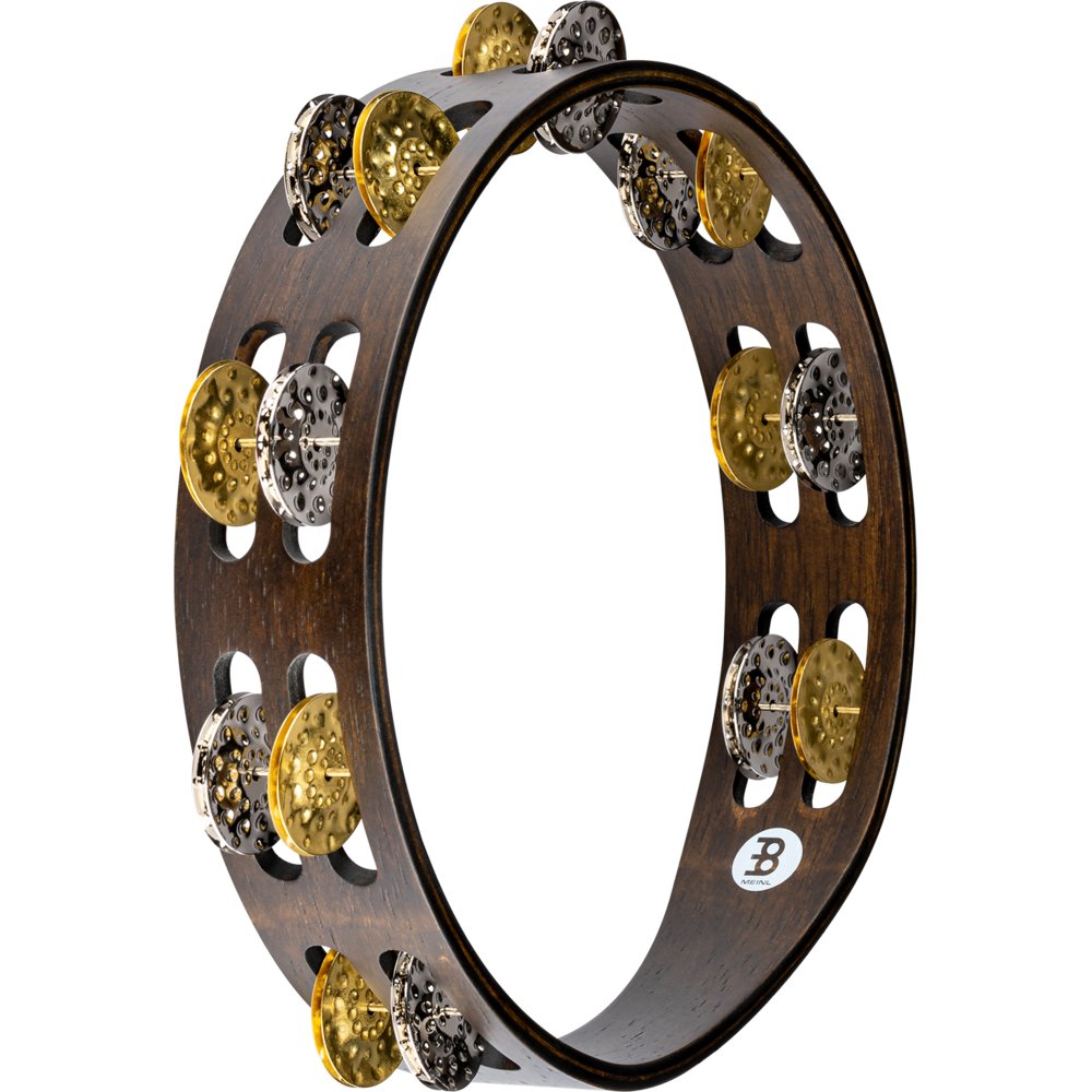 Meinl 10" Vintage Wood Tambourine - Double Row - Image 6