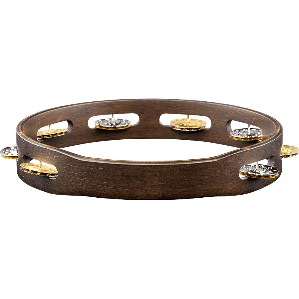 Meinl 10" Vintage Wood Tambourine - Single Row - Image 2