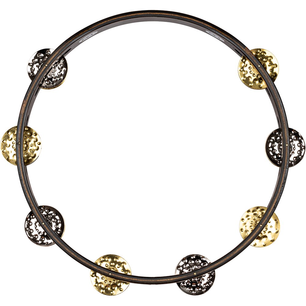 Meinl 10" Vintage Wood Tambourine - Single Row - Image 1