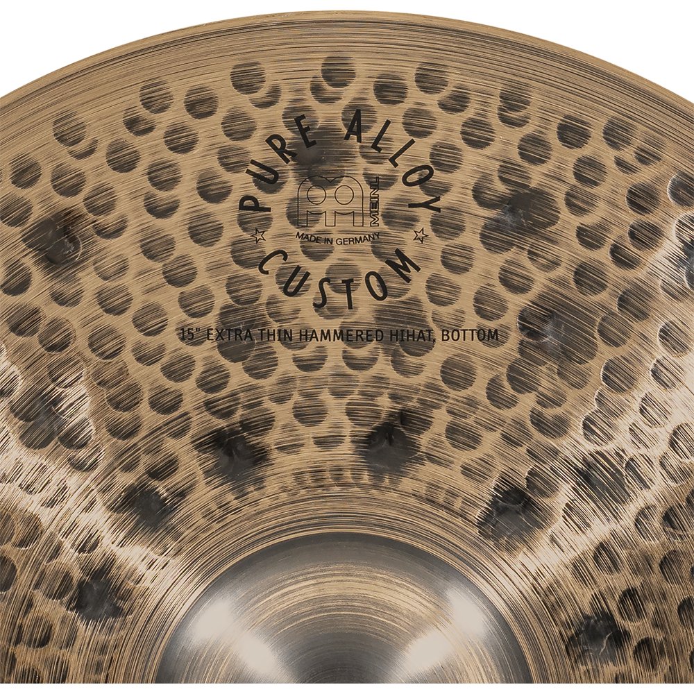 Meinl 15" Pure Alloy Custom Extra Thin Hammered Hi-Hat Cymbals - Image 9