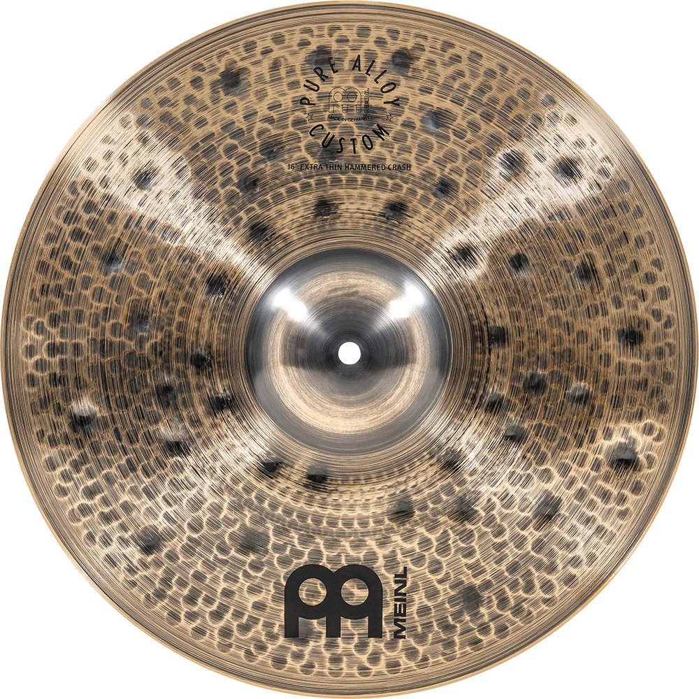 Meinl 16" Pure Alloy Custom Extra Thin Hammered Crash Cymbal - Image 6