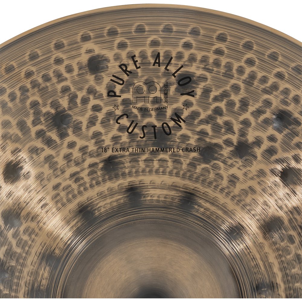 Meinl 18" Pure Alloy Custom Extra Thin Hammered Crash Cymbal - Image 3