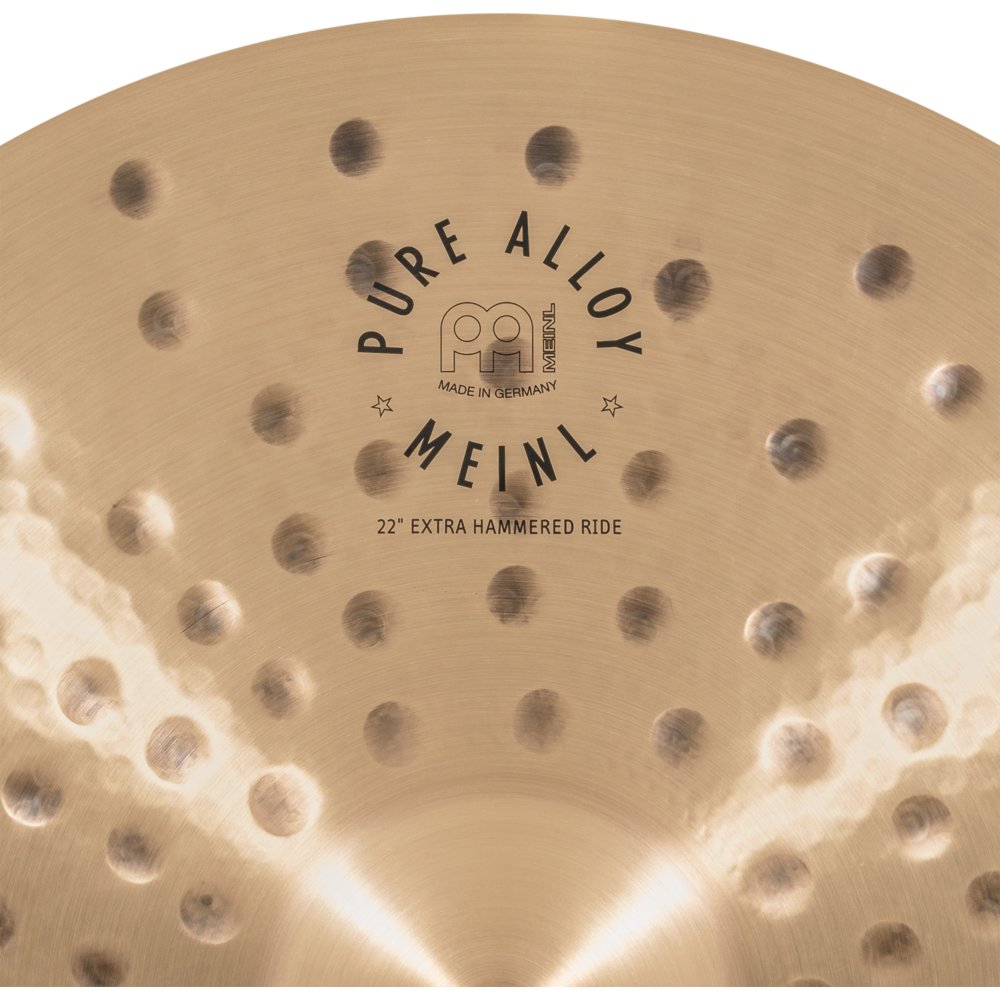 Meinl 22" Pure Alloy Extra Hammered Ride Cymbal - Image 3