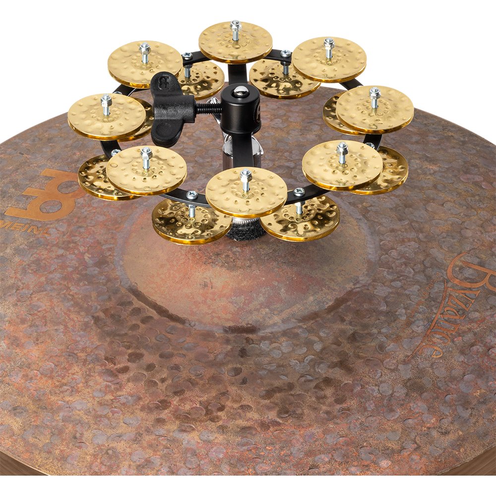 Meinl 5" Headliner Double Row Hi-Hat Tambourine - Brass - Image 5