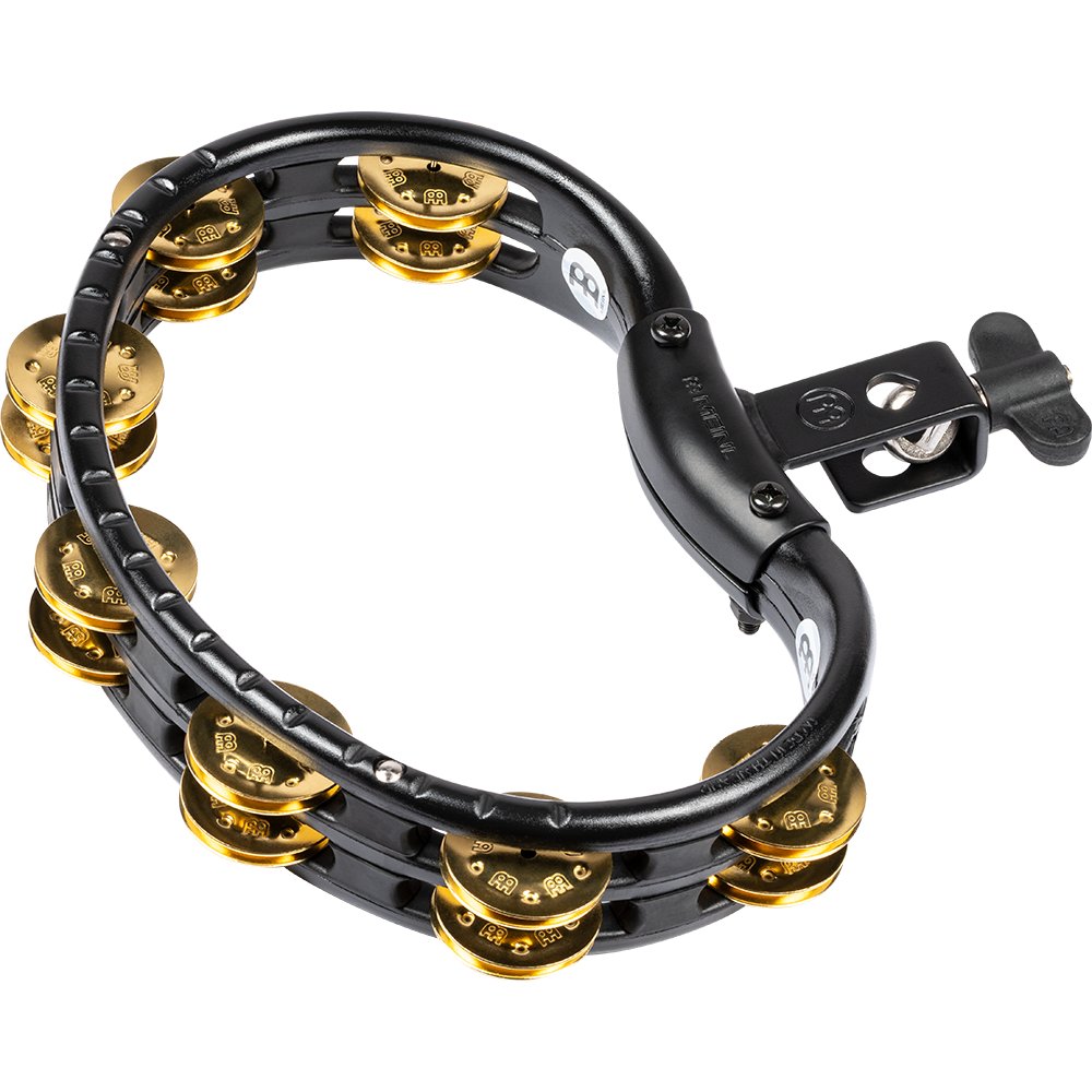Meinl ABS Double Row Black Tambourine with Mount-Brass Jingles - Image 6