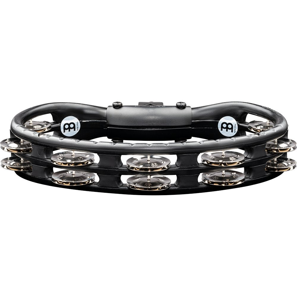 Meinl ABS Double Row Black Tambourine with Mount-Steel Jingles - Image 3