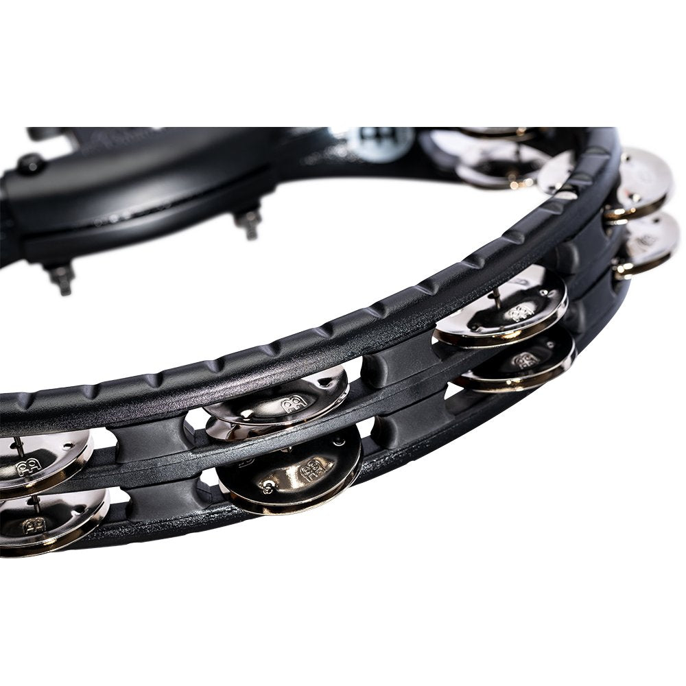 Meinl ABS Double Row Black Tambourine with Mount-Steel Jingles - Image 4