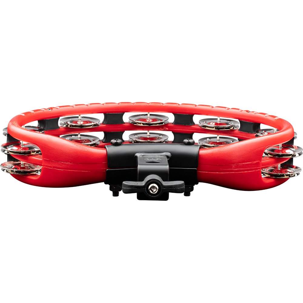 Meinl ABS Double Row Red Tambourine with Mount-Steel Jingles - Image 2