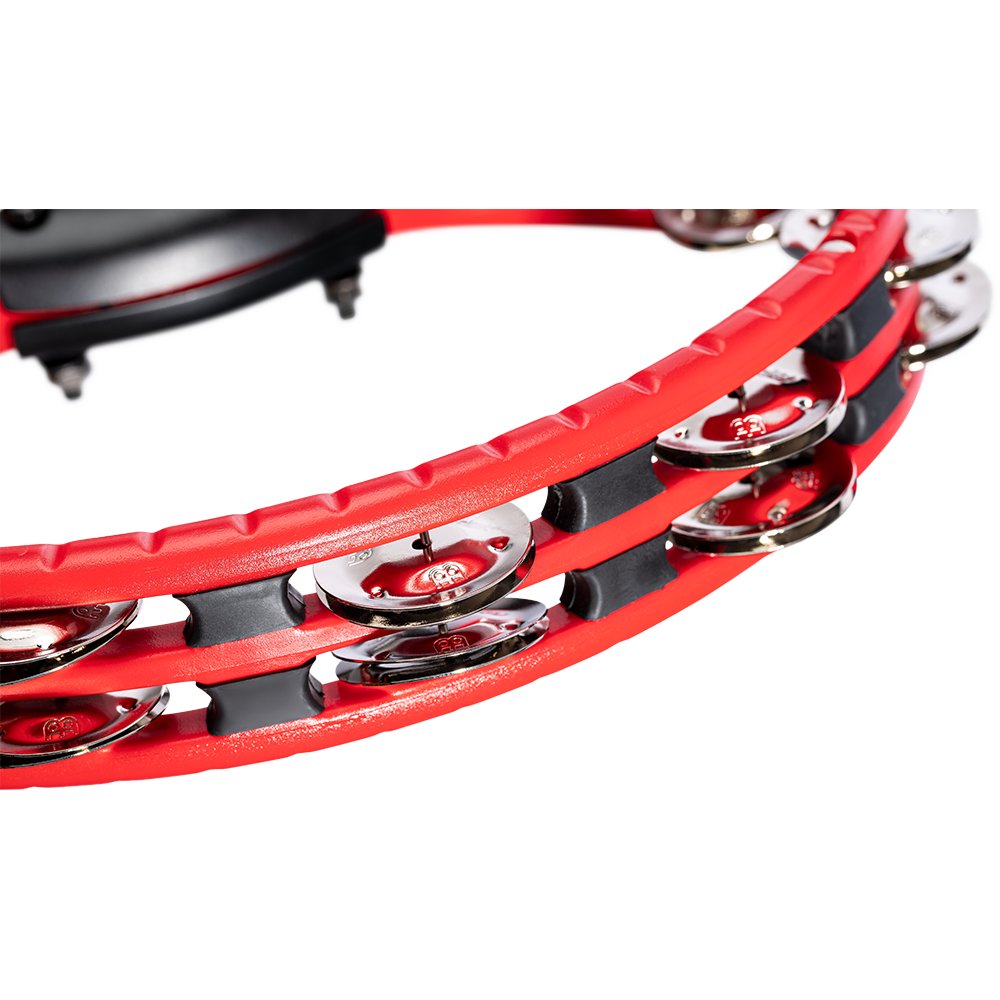Meinl ABS Double Row Red Tambourine with Mount-Steel Jingles - Image 4
