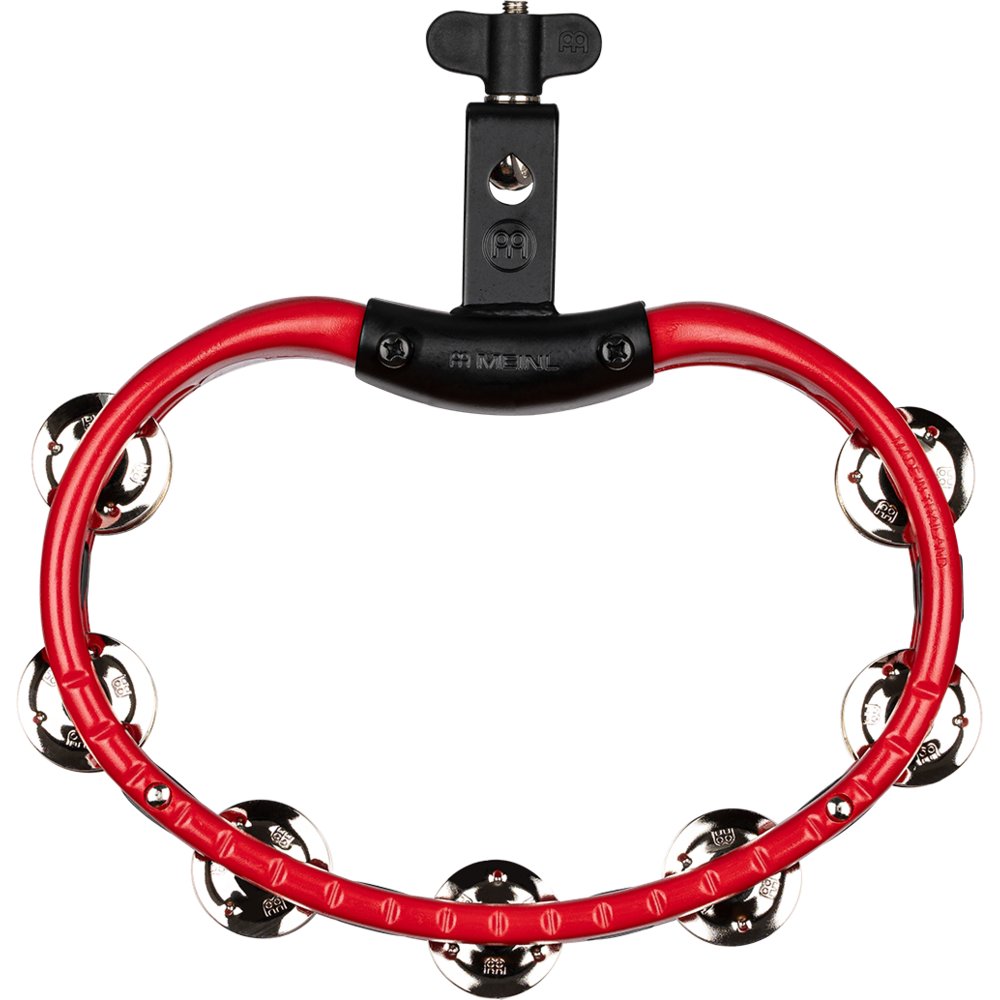 Meinl ABS Double Row Red Tambourine with Mount-Steel Jingles - Image 1