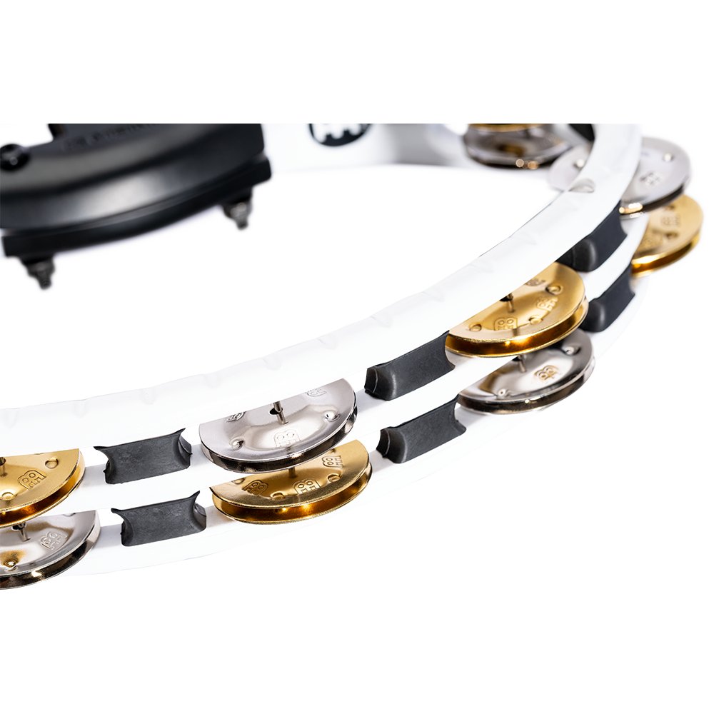 Meinl ABS Double Row White Tambourine with Mount-Recording Combo - Image 4