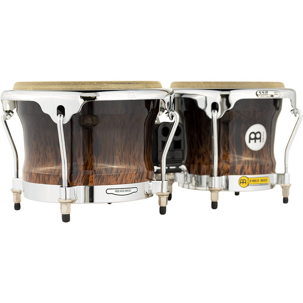 Meinl Free Ride Series Bongos - Brown Burl with Chrome Hardware - Image 3