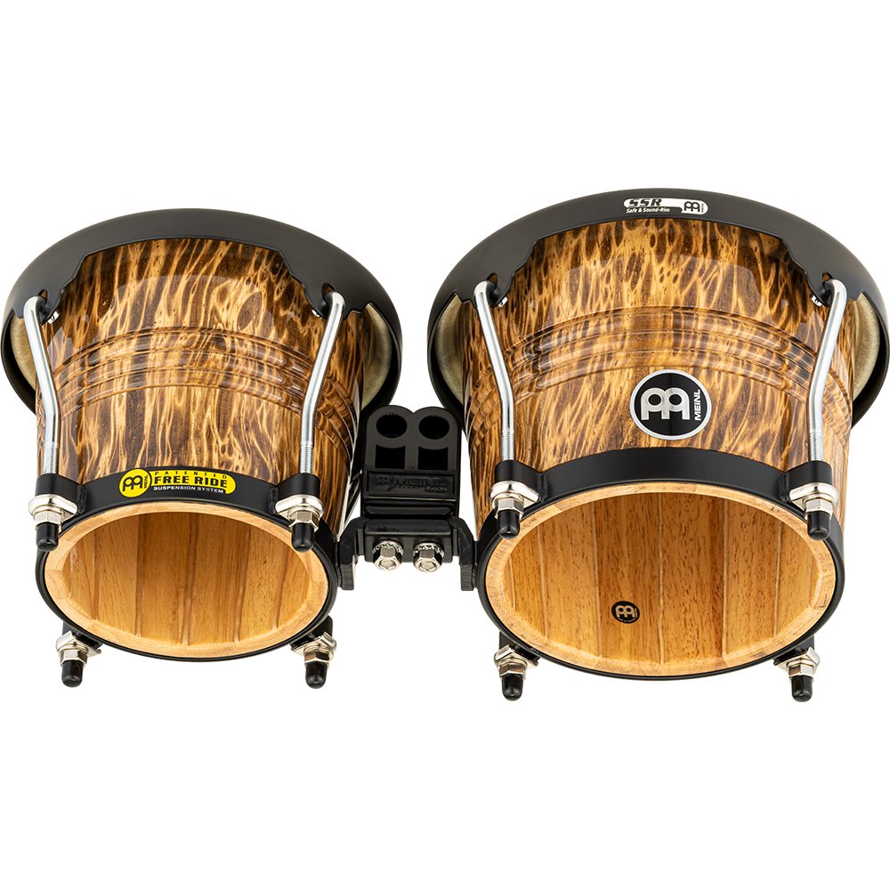 Meinl Free Ride Series Bongos - Leopard Burl with Black Hardware - Image 2