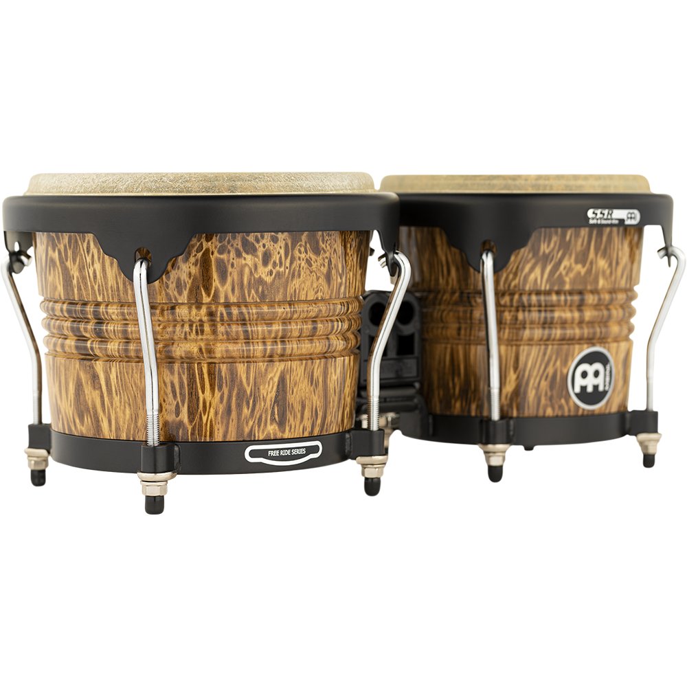 Meinl Free Ride Series Bongos - Leopard Burl with Black Hardware - Image 3