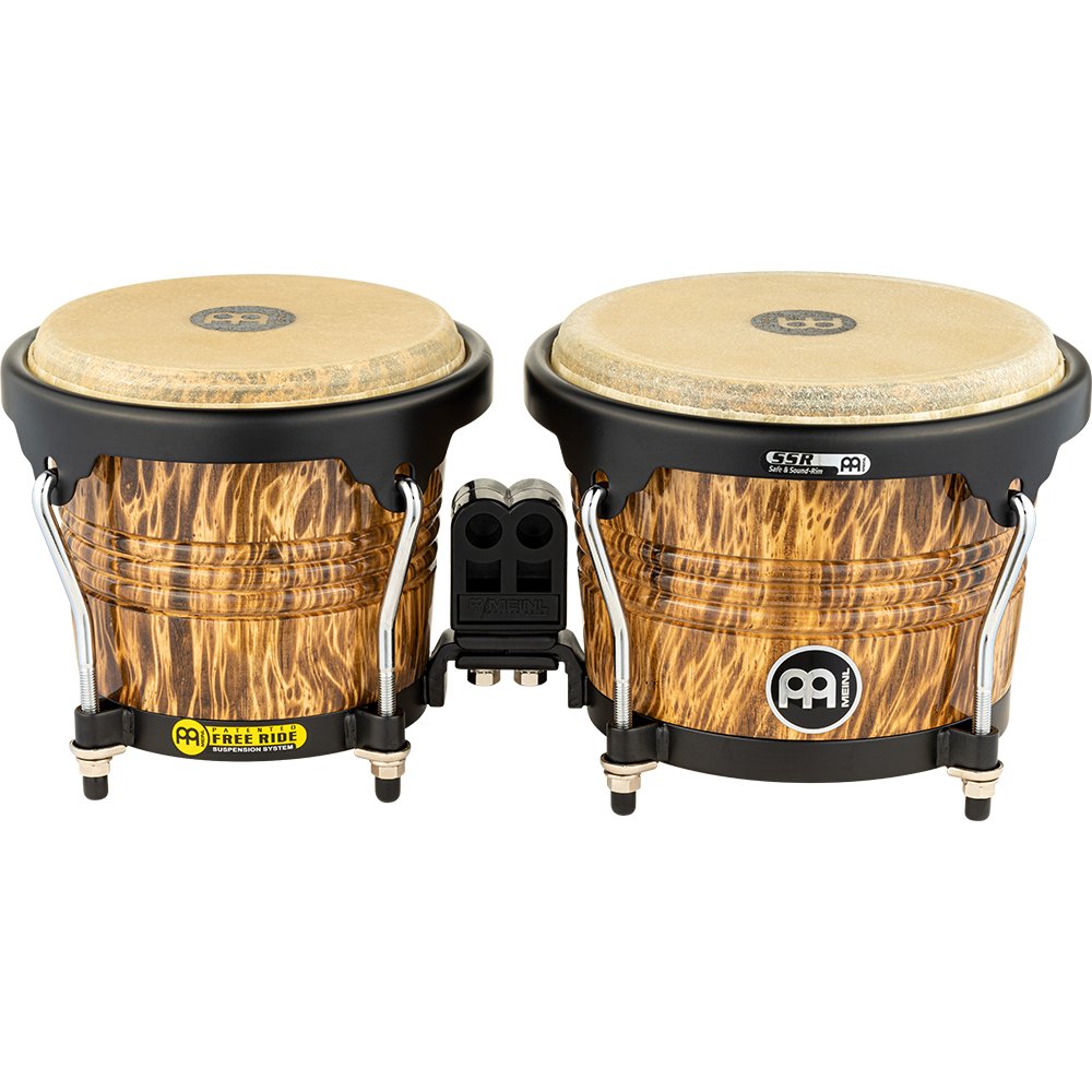 Meinl Free Ride Series Bongos - Leopard Burl with Black Hardware - Image 5