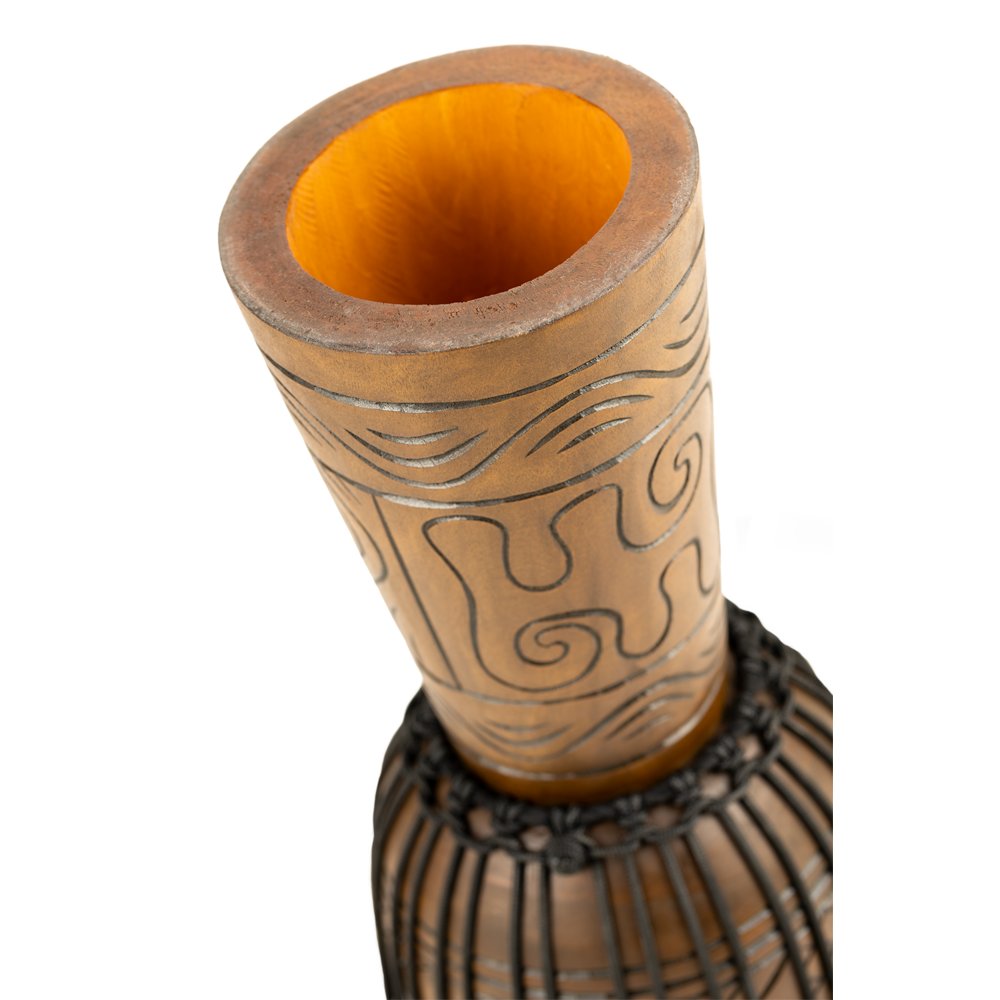 Meinl Headliner Artifact Series Rope-tuned Wood Djembe - 10" x 20" - Medium - Image 5