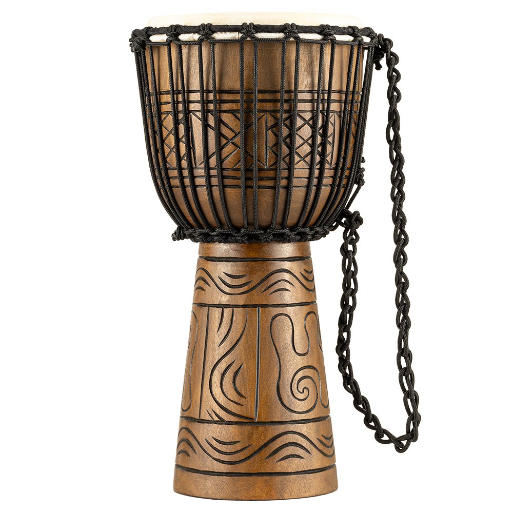 Meinl Headliner Artifact Series Rope-tuned Wood Djembe - 10" x 20" - Medium - Image 1