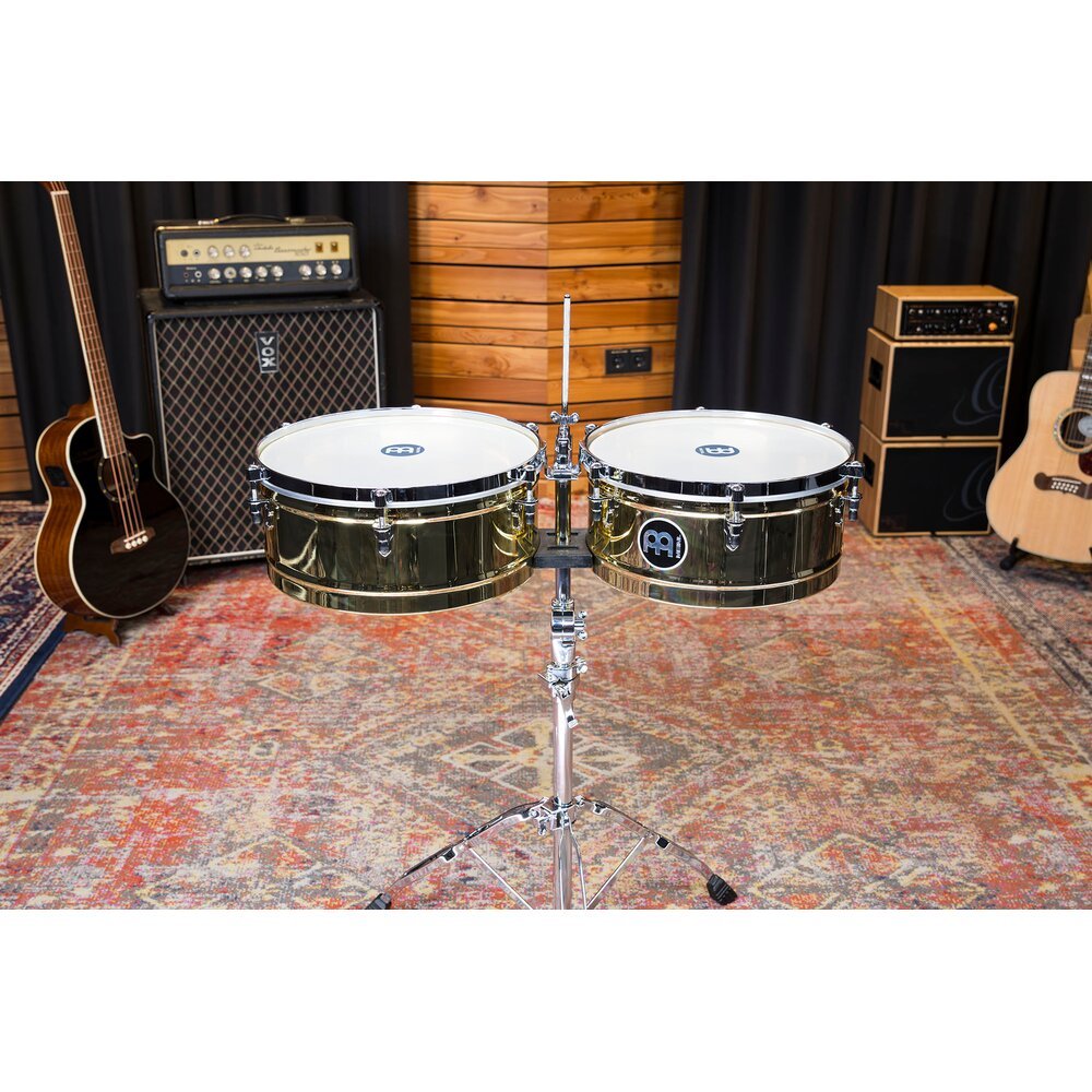 Meinl Marathon Timbales - 14"/15" with Brass Finish - Image 1