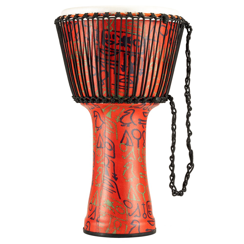 Meinl Rope-tuned Travel Djembe with Synthetic Head - 14" - Pharaoh's Script - Image 1