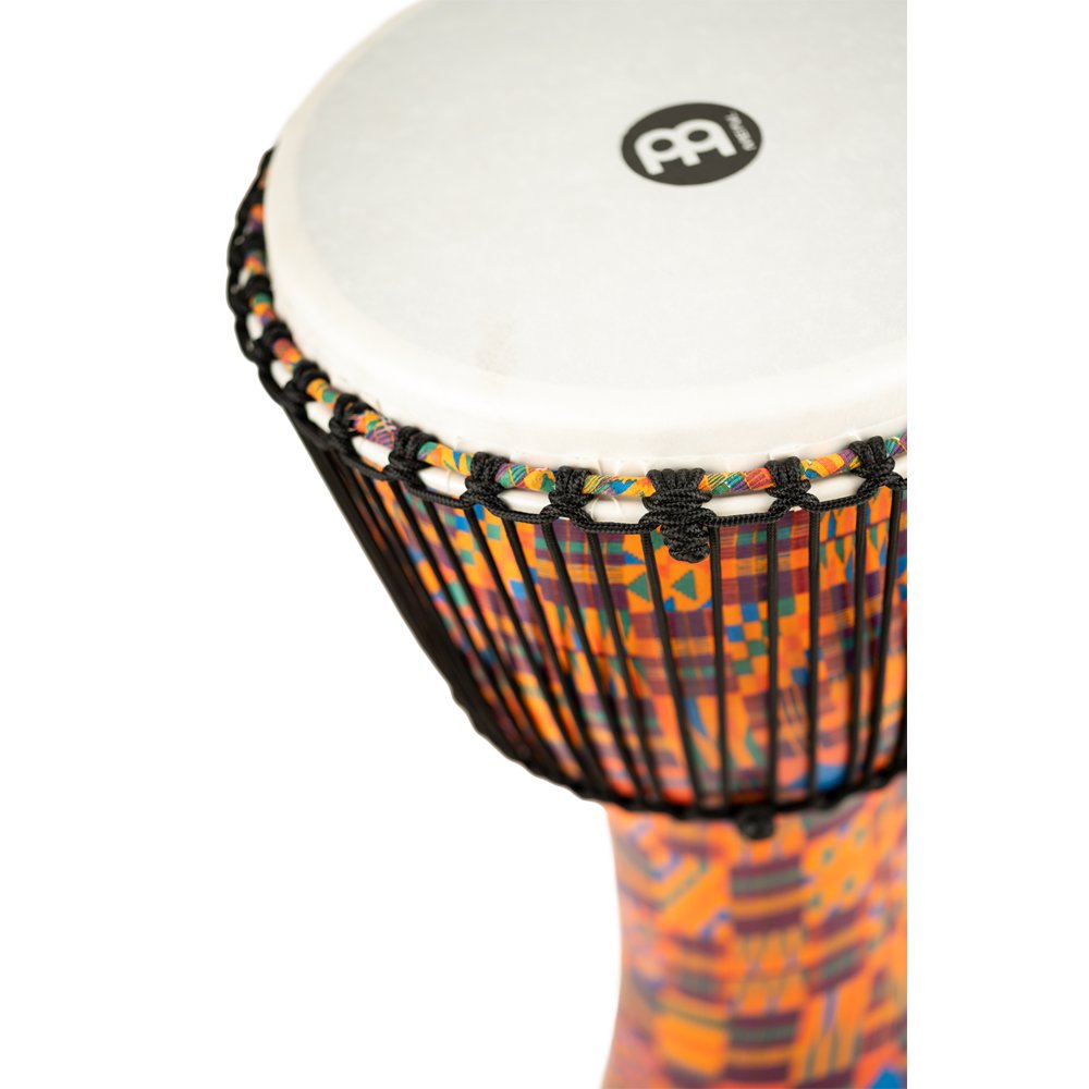 Meinl Rope-tuned Travel Djembe with Synthetic Head - 14" - Kenyan Quilt - Image 2