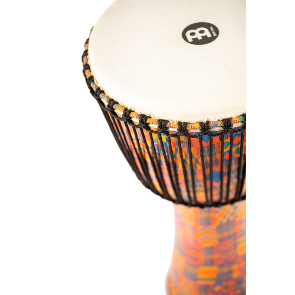 Meinl Rope-tuned Travel Djembe with Synthetic Head - 14" - Kenyan Quilt - Image 12