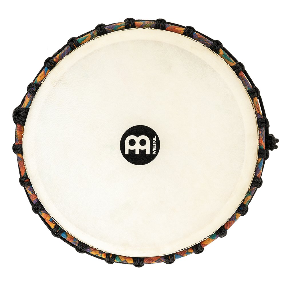 Meinl Rope-tuned Travel Djembe with Goatskin Head - 10" x 20" - Kenyan Quilt - Image 3