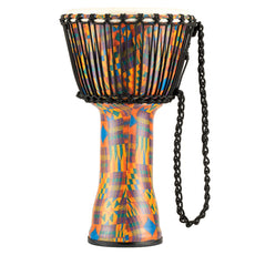 Meinl Rope-tuned Travel Djembe with Goatskin Head - 10" x 20" - Kenyan Quilt - Image 1
