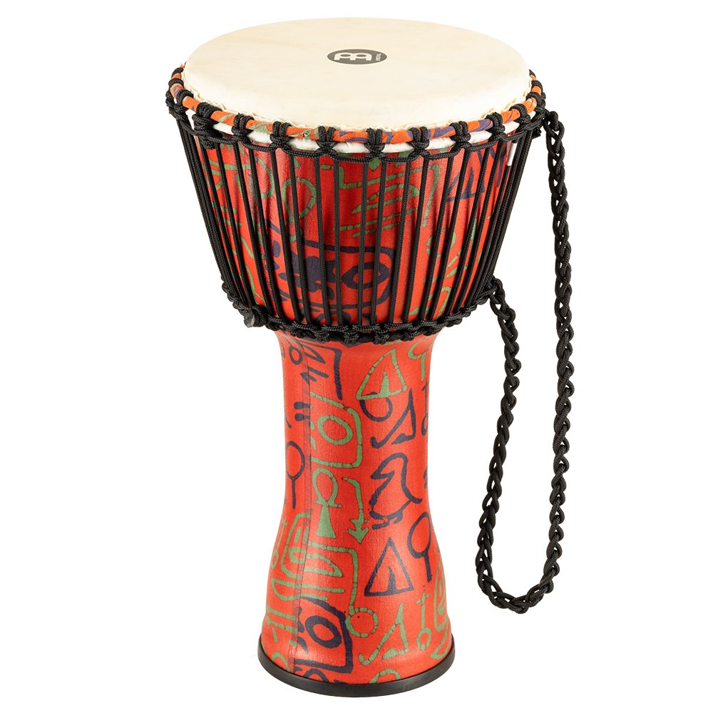 Meinl Rope-tuned Travel Djembe with Goatskin Head - 10" x 20" - Pharaoh's Script - Image 10