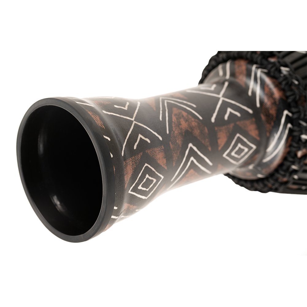 Meinl Rope-tuned Travel Djembe with Synthetic Head - 10" x 20" - Kanga Sarong - Image 4