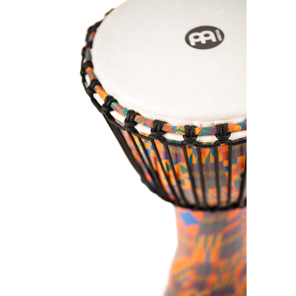 Meinl Rope-tuned Travel Djembe with Synthetic Head - 10" x 20" - Kenyan Quilt - Image 2