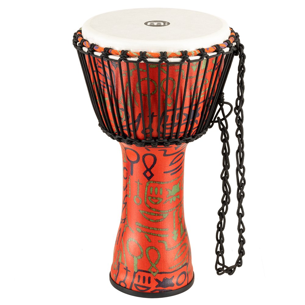 Meinl Rope-tuned Travel Djembe with Synthetic Head - 10" x 20" - Pharaoh's Script - Image 10