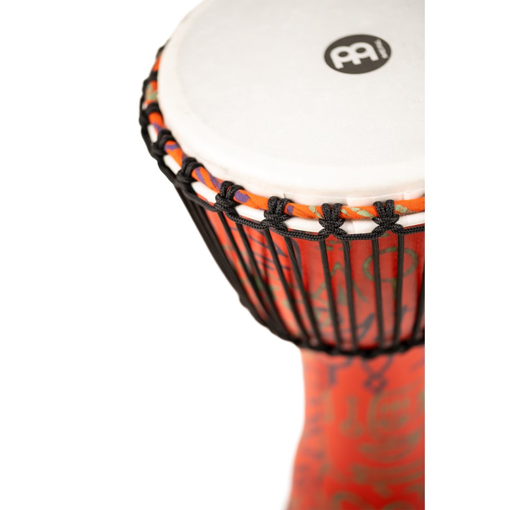Meinl Rope-tuned Travel Djembe with Synthetic Head - 10" x 20" - Pharaoh's Script - Image 2