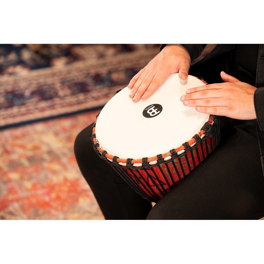 Meinl Rope-tuned Travel Djembe with Synthetic Head - 10" x 20" - Pharaoh's Script - Image 5