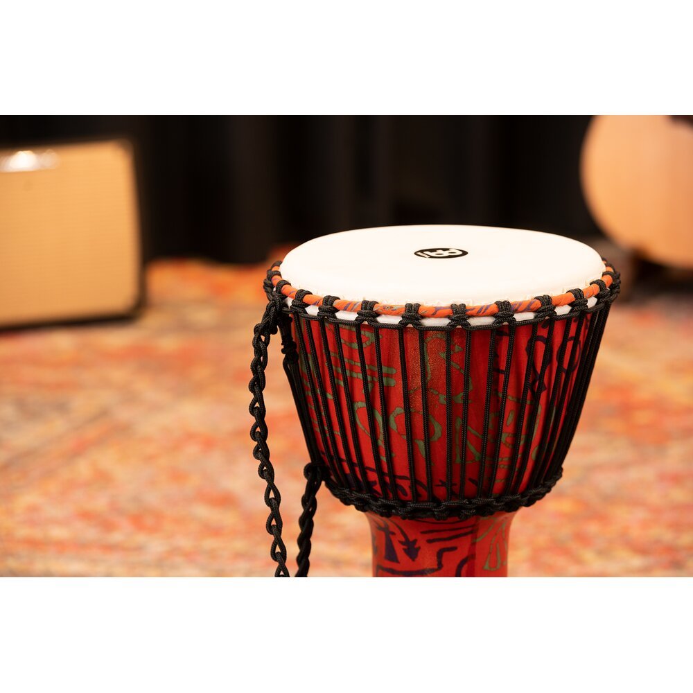 Meinl Rope-tuned Travel Djembe with Synthetic Head - 10" x 20" - Pharaoh's Script - Image 8