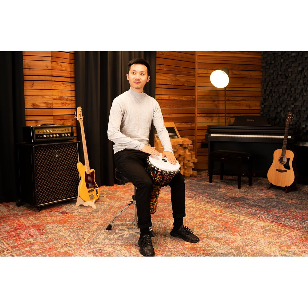 Meinl Rope-tuned Travel Djembe with Synthetic Head - 10" x 20" - Simbra - Image 6
