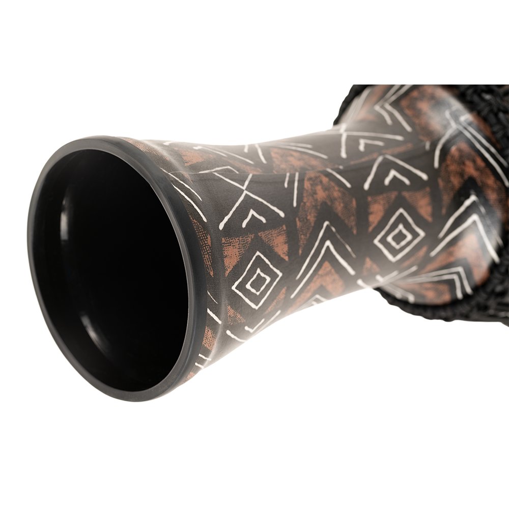 Meinl Rope-tuned Travel Djembe with Synthetic Head - 12" x 24" - Kanga Sarong - Image 4